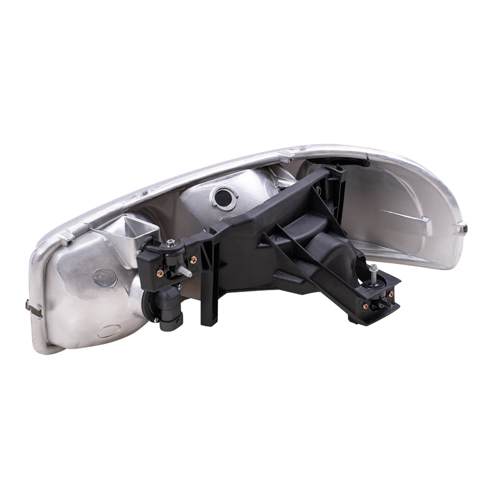 Headlights Set fits GMC Sierra Pickup Truck Yukon & Yukon XL Pair Halogen Lens