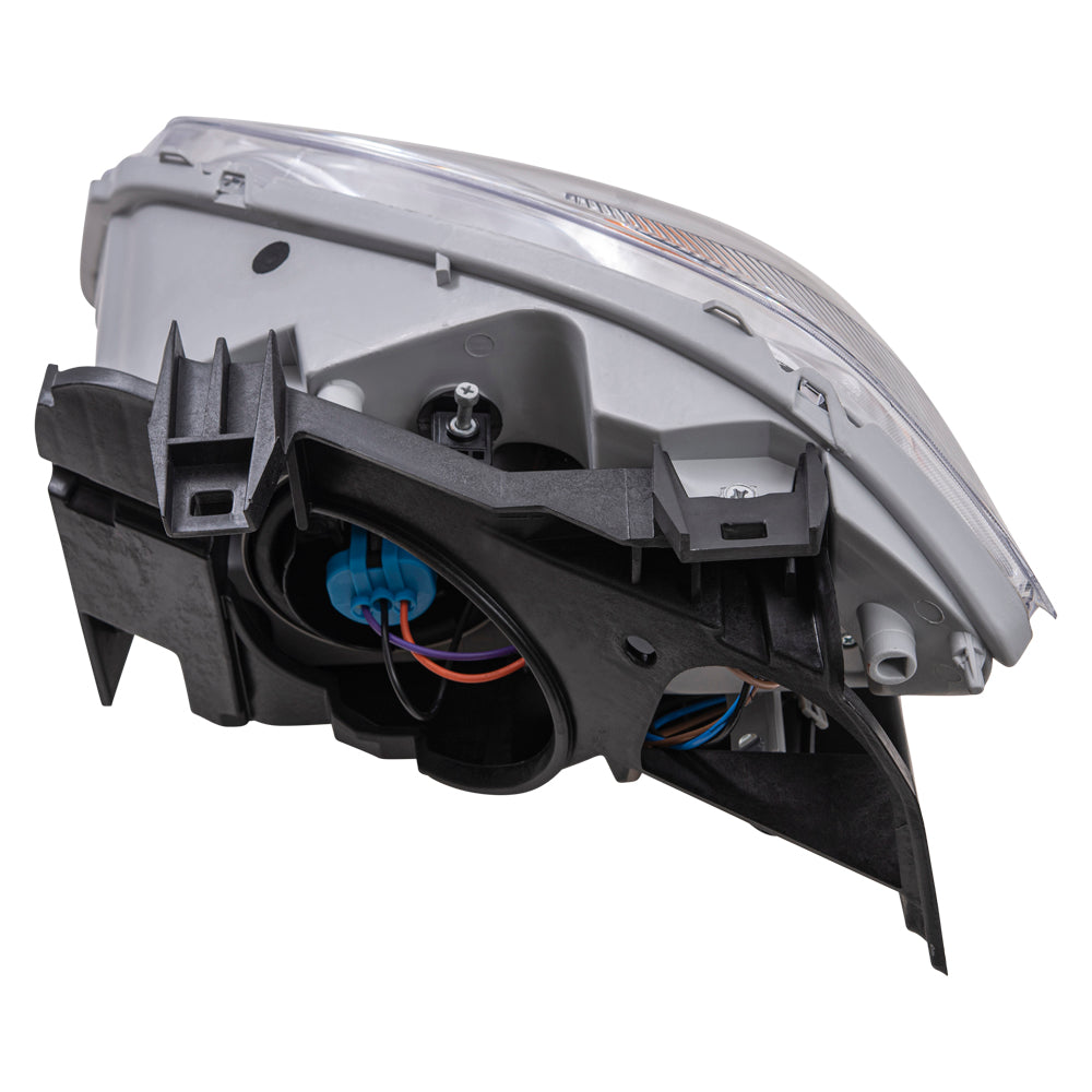Brock Replacement Passenger Headlight Clear Lens with Amber Signal Reflector & Bracket Compatible with 2005-2010 Cobalt 22740620