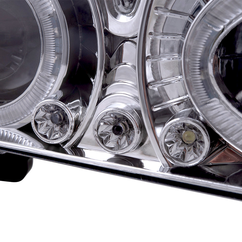 Brock Aftermarket Replacement Front Rear Driver Left Passenger Right 10 Piece Composite Type Performance Light Set Chrome Compatible with 1994-2002 Chevy C/K Pickup