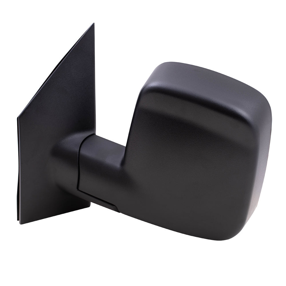 Manual Door Mirror Textured Black With Dual Glass Driver Left For 2003-2024 Chevrolet Express 2008-2024 GMC Savana