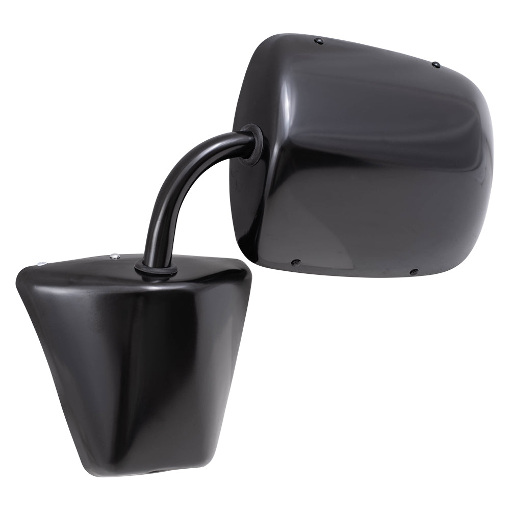 Brock Replacement Driver and Passenger Side Steel Black Low Mount Manual Mirror Set Compatible with 73-91 GM Truck