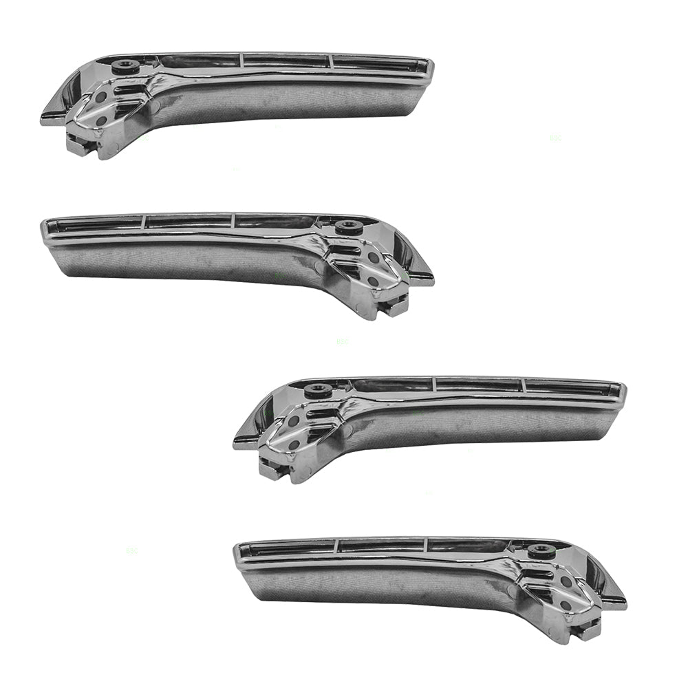 Brock Replacement 4 Pc Set Inside Chrome Door Handle Kits Compatible with 2007-2014 Silverado Sierra Pickup Tahoe Yukon 19299865