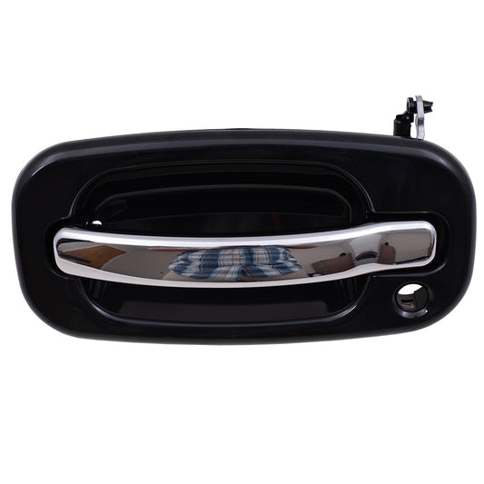 Outside Door Handle fits Cadillac Chevy GMC Pickup Driver Front Chrome & Black