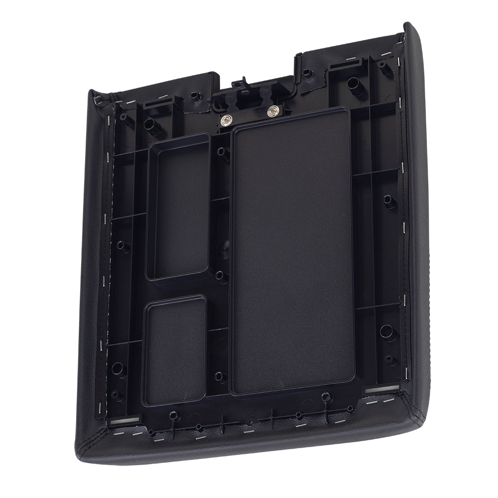 Brock Replacement Front Center Console Black Lid Repair Compatible with 2007-2013 Silverado Sierra Escalade Pickup Truck with Split Bench 20864151