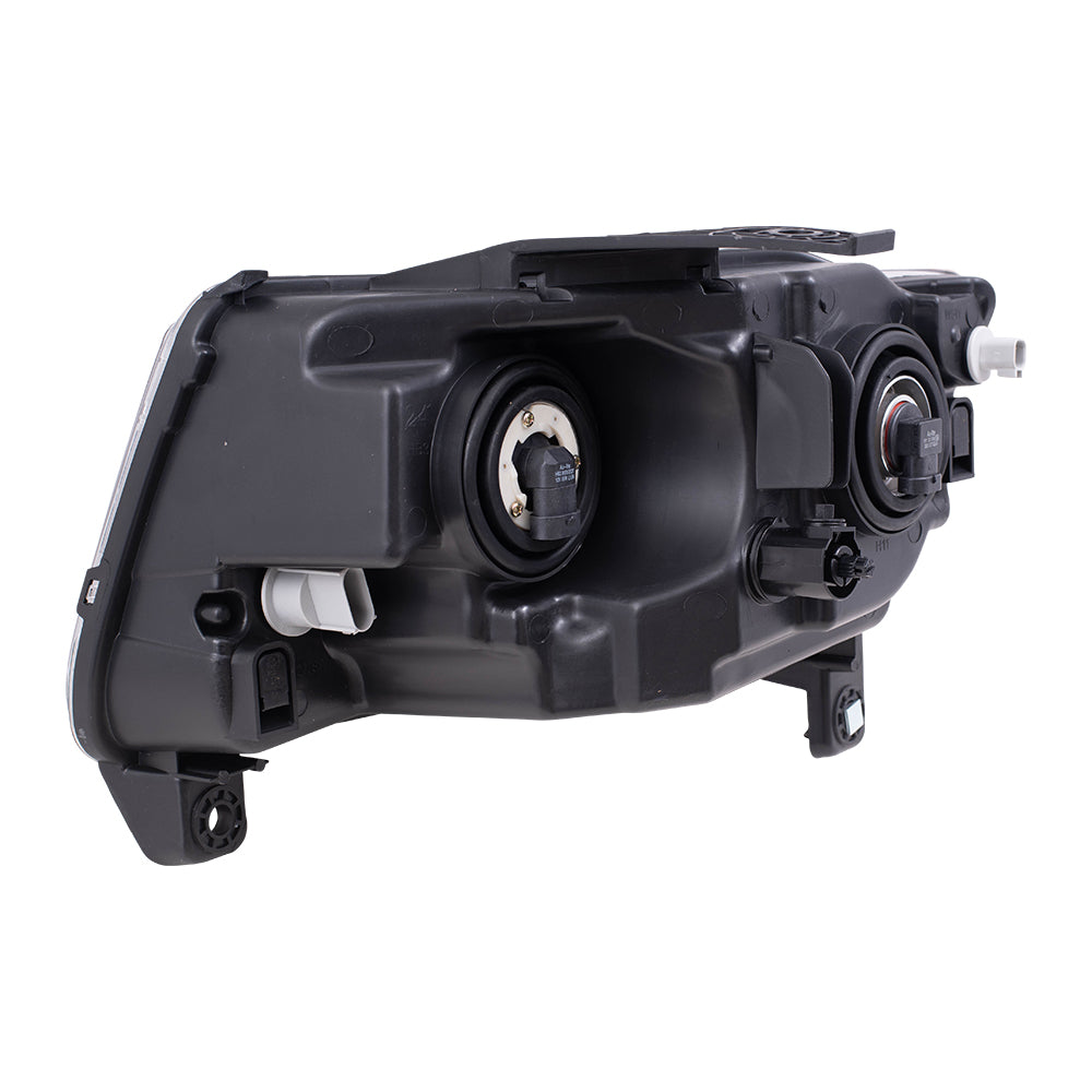 Brock Replacement Set Driver and Passenger Halogen Headlights Chrome Bezel Type Compatible with 2011-2013 Compass