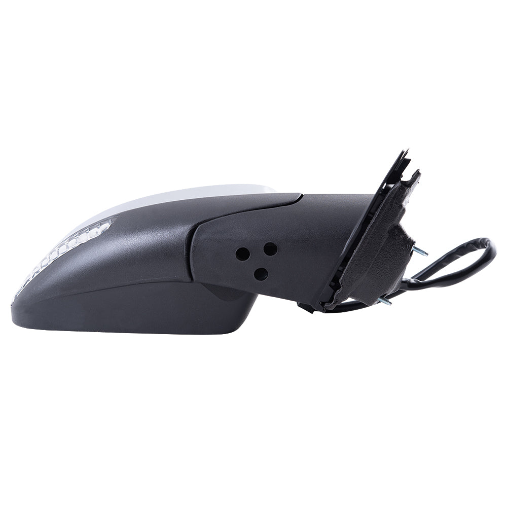 Brock Aftermarket Replacement Passenger Right Power Mirror Chrome With Heat-Signal-Memory-Blind Spot Detection Without Auto Dimming Compatible With 2011-2021 Jeep Grand Cherokee Code GQU