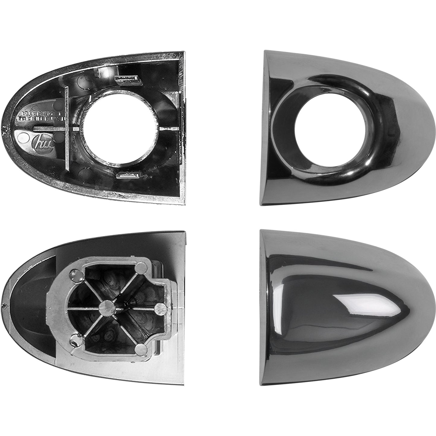 4 Piece Replacement Chrome Outside Door Handle Set Driver Left Passenger Right Front & Rear For 2014-2020 FIAT 500L Easy/Pop/Sport/Lounge