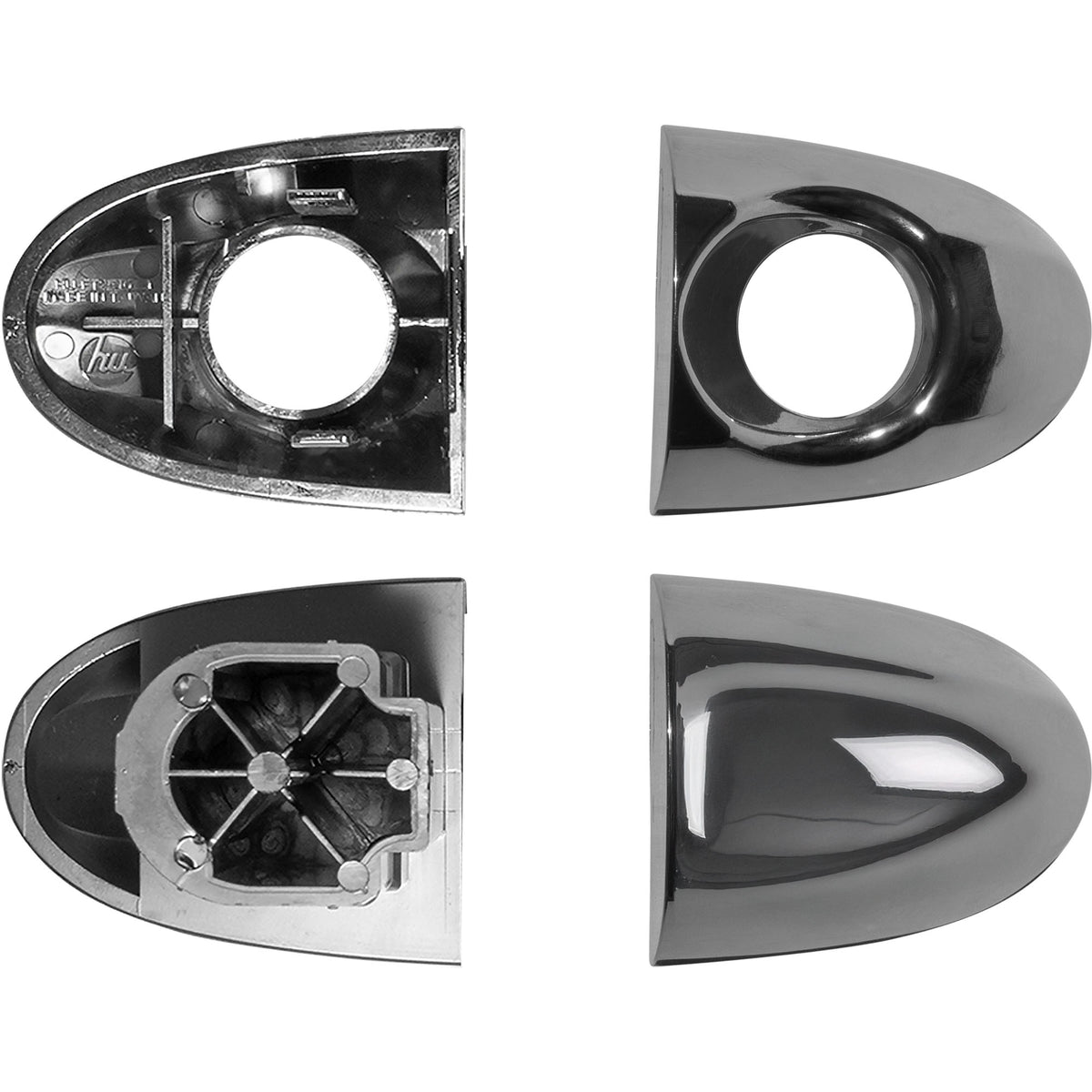 4 Piece Replacement Chrome Outside Door Handle Set Driver Left Passenger Right Front & Rear For 2014-2020 FIAT 500L Easy/Pop/Sport/Lounge