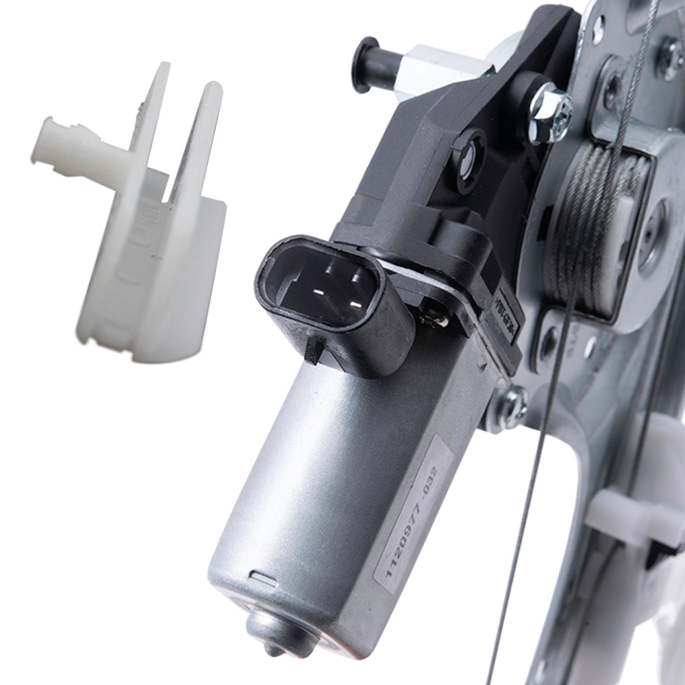 Brock Replacement Front Passenger Side Power Window Regulator with Motor and OE Type Glass Guide Plus Glass Run Channel Guide Clip Compatible With 2012-2019 500/500c 2013-2019 500e