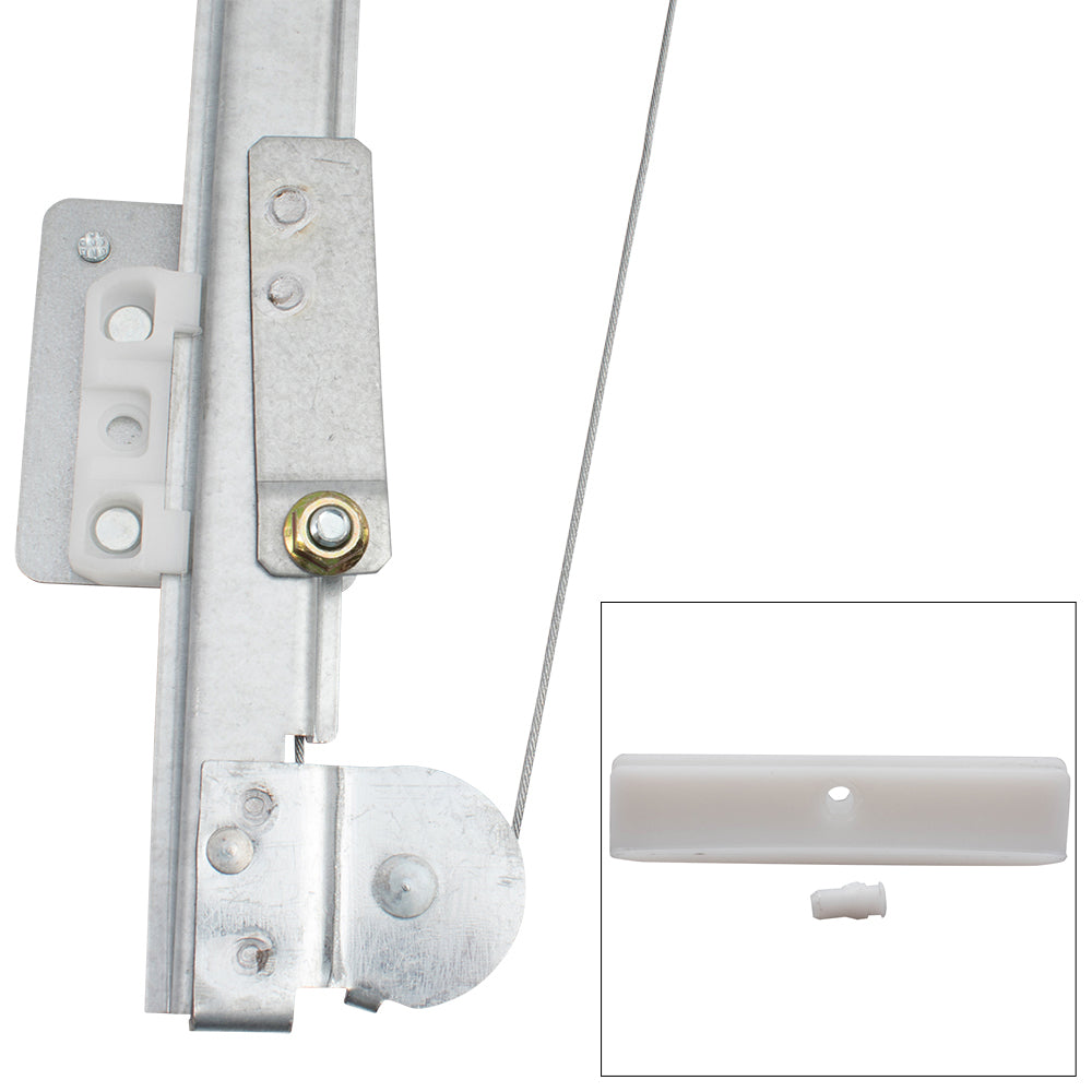 Brock Replacement Front Driver Side Power Window Regulator with Motor and Upgraded Glass Guide Plus Glass Run Channel Guide Clip Compatible With 2012-2019 500/500c 2013-2019 500e