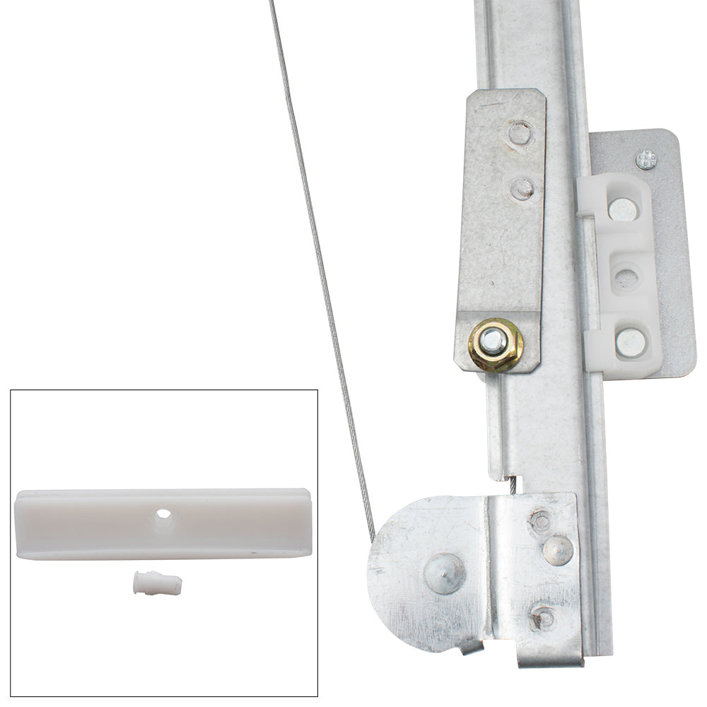 Brock Replacement Front Passenger Side Power Window Regulator with Motor and Upgraded Glass Guide Plus Glass Run Channel Guide Clip Compatible With 2012-2019 500/500c 2013-2019 500e