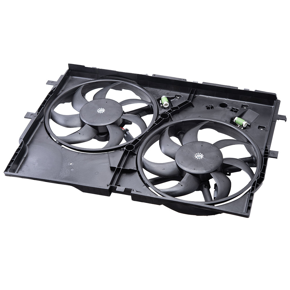 Brock Aftermarket Replacement Dual Cooling Fan Assembly Compatible With 2014-2021 RAM Promaster 3.0L With Air Conditioning