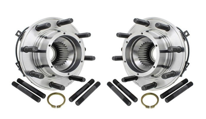 Wheel Hub & Bearing Assembly 2 Piece Set Front Left and Right For 2011-2016 Ford F-250 Super Duty 4WD/F-350 Super Duty 4WD with Single Rear Wheels
