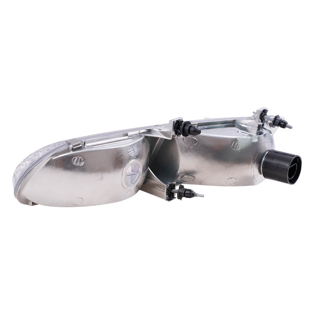 Brock Replacement Driver and Passenger Side Halogen Headlight Assemblies Compatible with 1992-1995 Ford Taurus