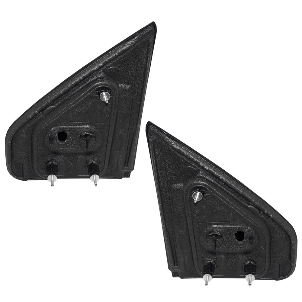 Brock Replacement Driver and Passenger Side Standard Type Manual Mirrors Textured Black without Spotter Glass Compatible with 2009-2010 F-150