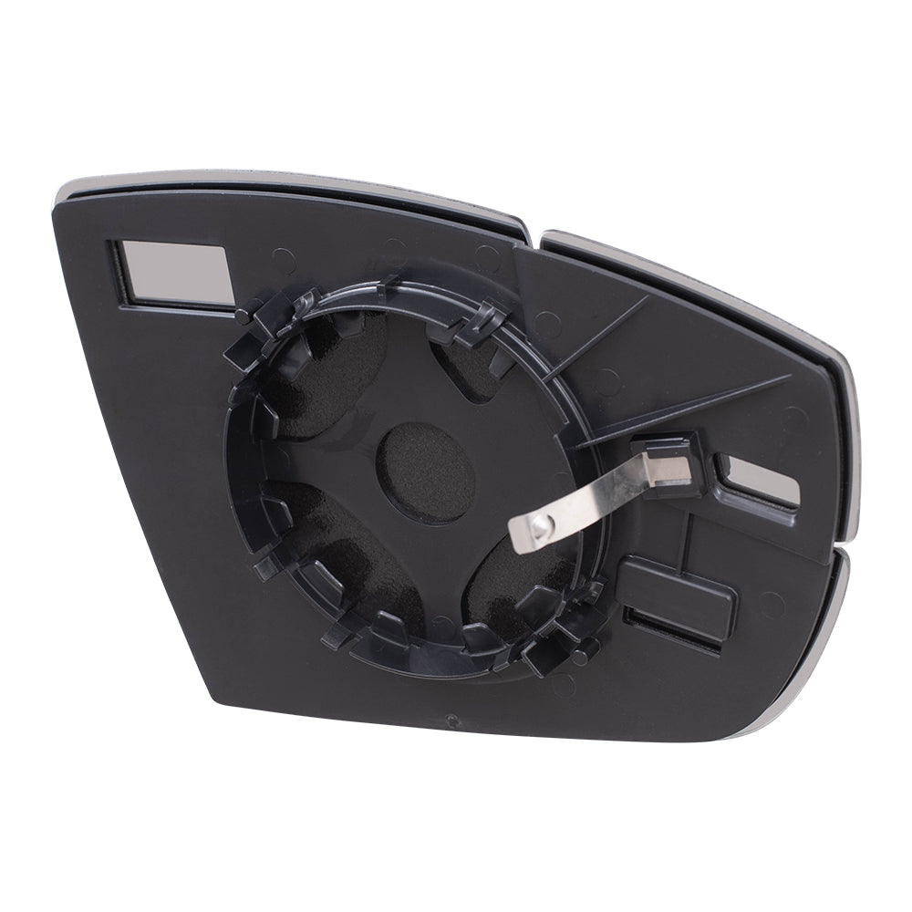 Brock Replacement Driver Side Mirror Glass & Base with Spotter Glass without Heat or Blind Spot Detection Compatible with 2012-2018 Focus