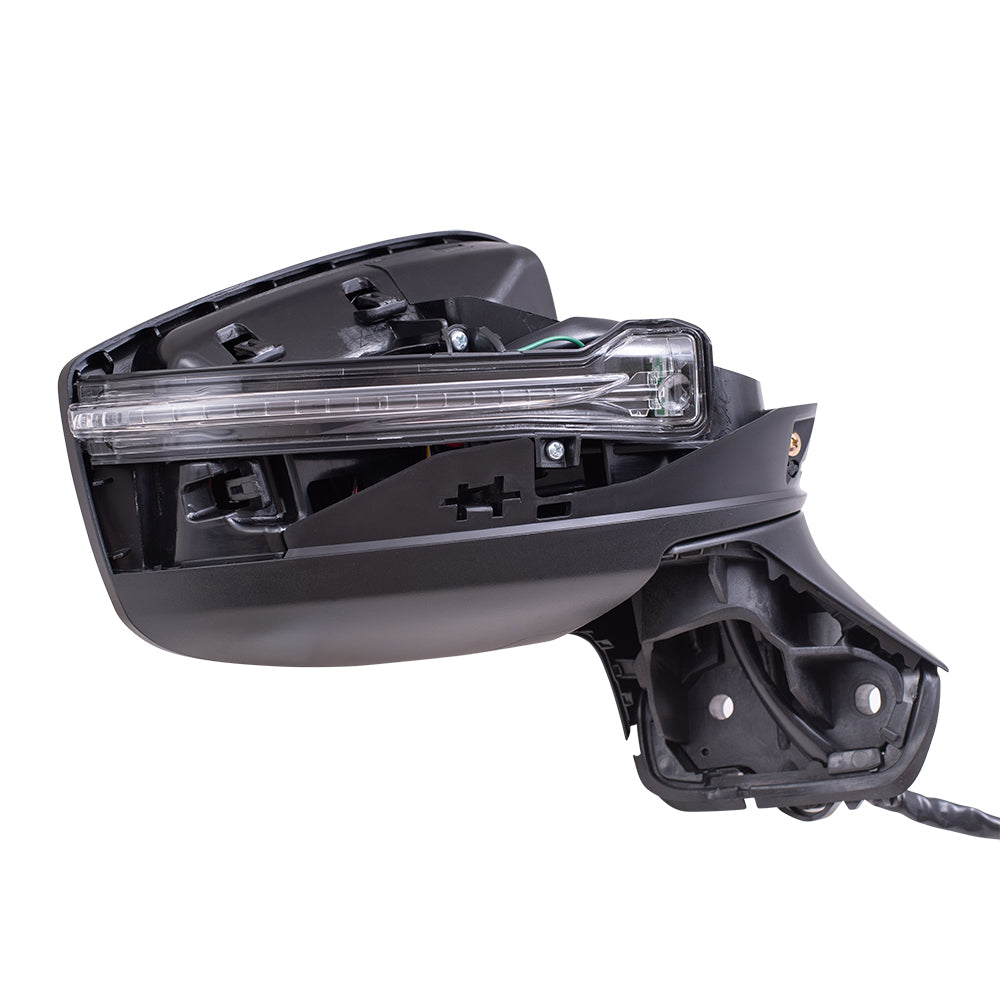 Brock Aftermarket Replacement Driver Left Passenger Right Power Mirror Set Paint to Match Black with Heat-Signal-Blind Spot Detection Compatible with 2020 Nissan Versa SV Sedan