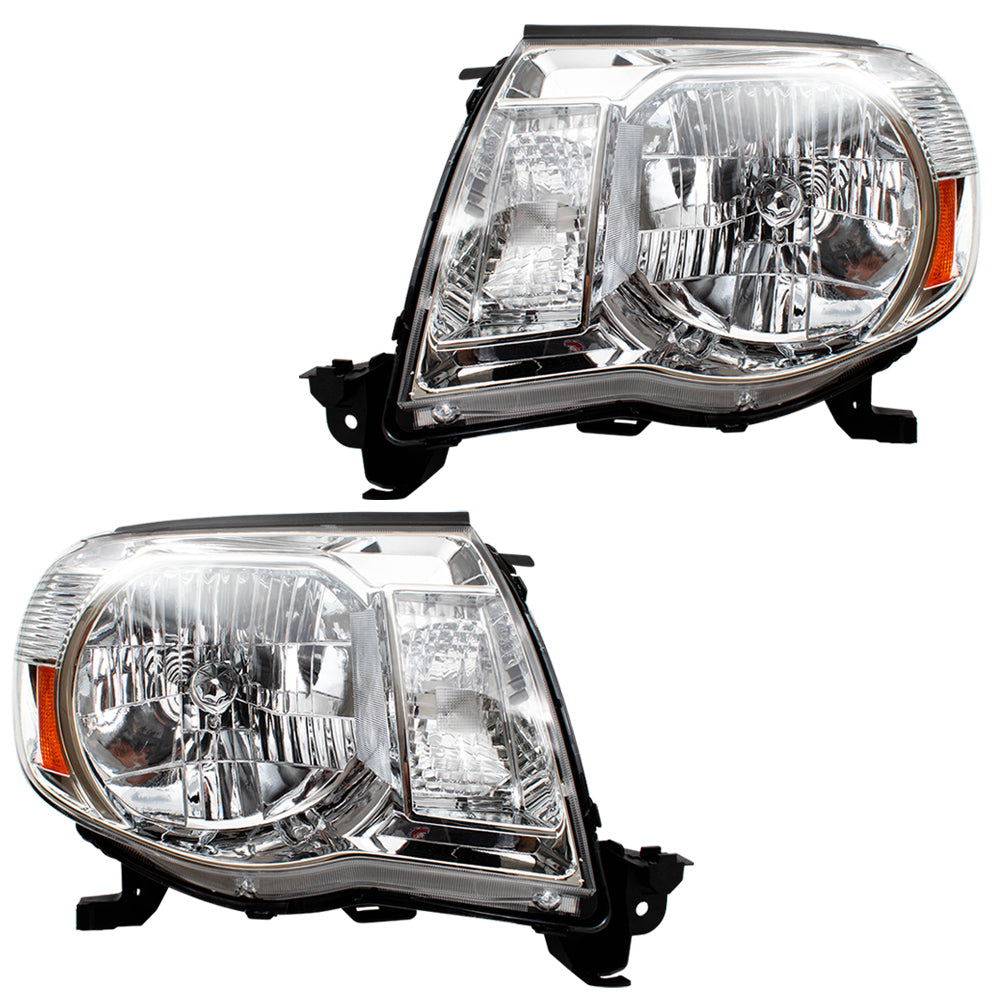 Headlights For Toyota Tacoma 2005 2006 2007 2008 2009 2010 2011 Chrome Pair Left Right Headlights For Toyota Tacoma 2005 2006 2007 2008 2009 2010 2011 Chrome Pair Left Right