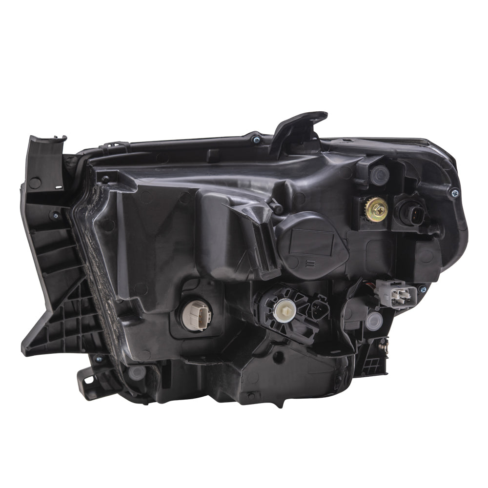 Brock Aftermarket Replacement Driver Left Passenger Right LED Combination Headlight Assembly Set With Smoked Chrome Accent Compatible With 2019-2021 Toyota Tundra