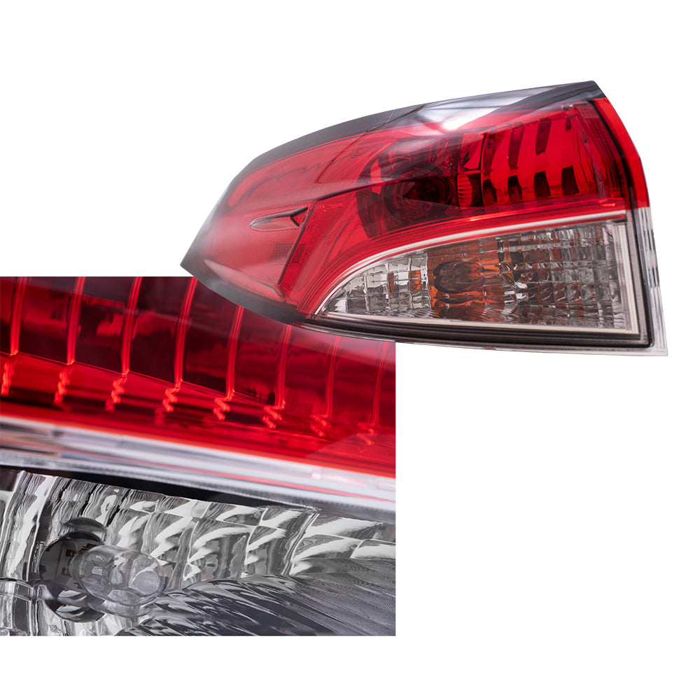 2020-2024 Toyota Corolla L/LE/SE Sedan North America Built Combination Tail Light Assembly Set Body & Trunk Lid Mounted LH