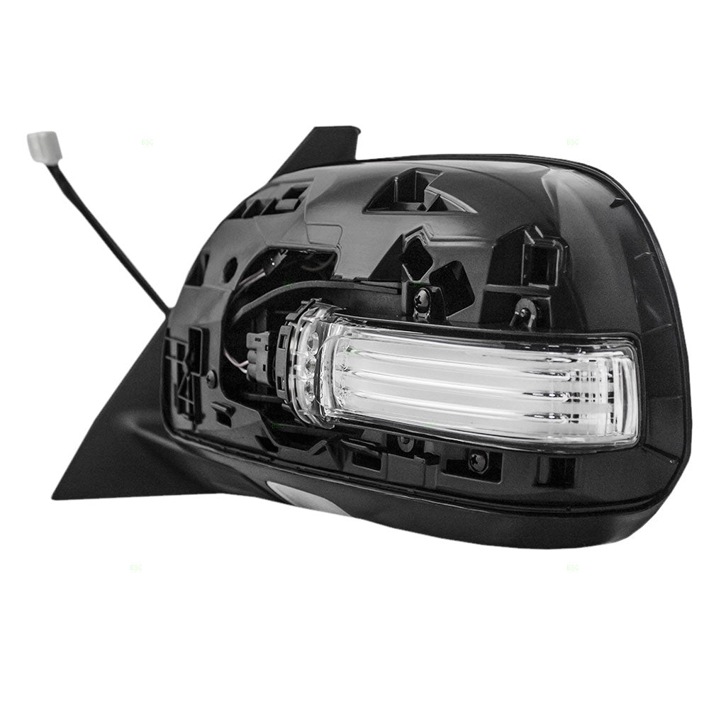 Brock Replacement Drivers Power Side View Mirror Heated Signal Puddle Lamp Compatible with 2010-2013 4Runner SUV 87940-35A31