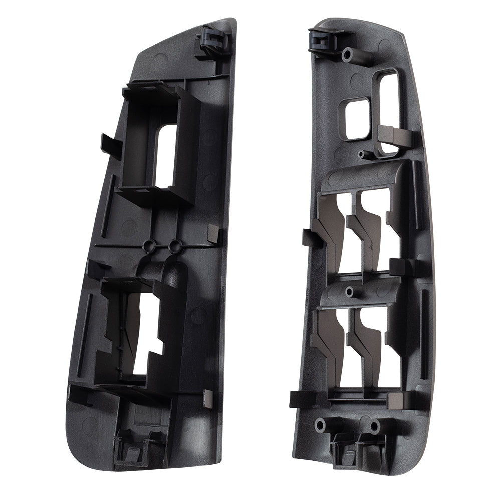 Brock Replacement Pair Front Power Window Switch Bezels Silver Compatible with 03-08 Matrix