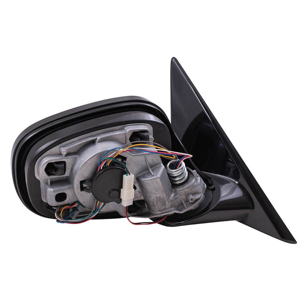 Brock Replacement Set Driver and Passenger Power Folding Side Mirrors Heated Memory Reverse Tilt Shadow Line Blue Glass Compatible with 2009-2012 328i 328xi E91 Wagon