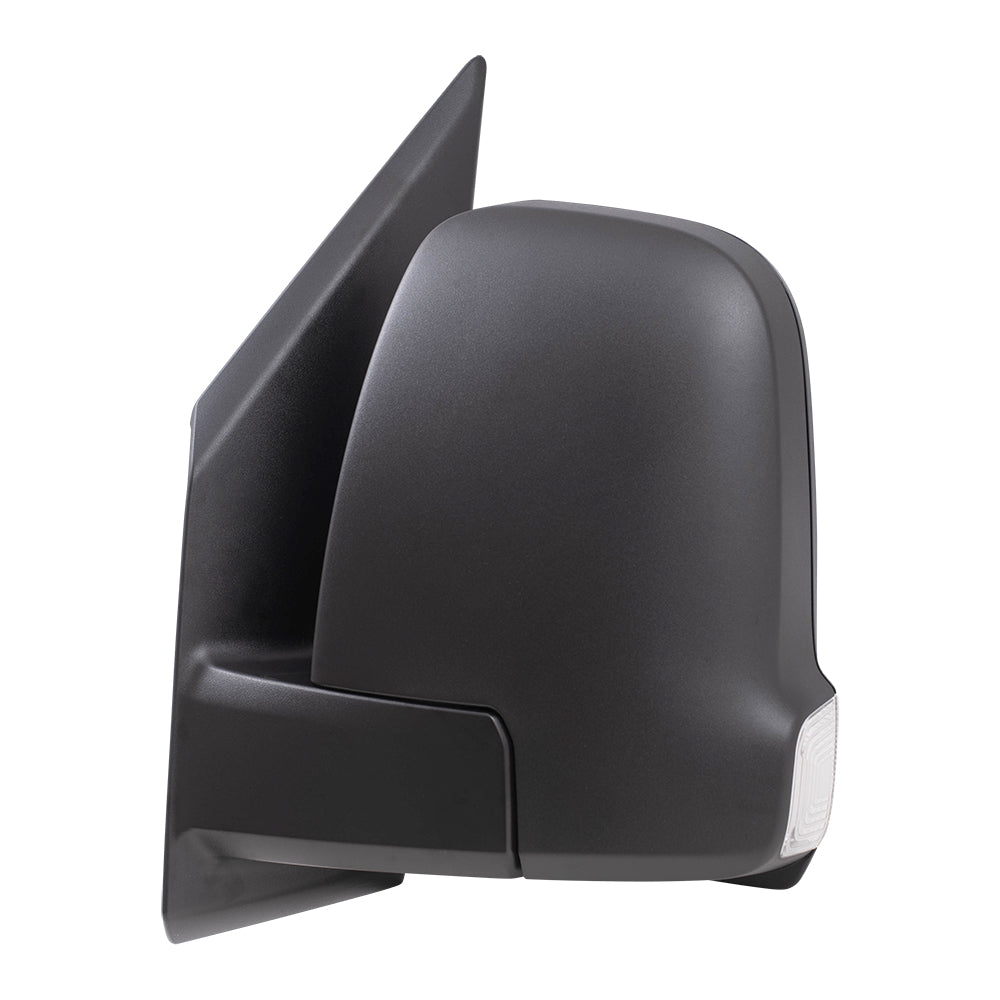 Brock Replacement Driver Side Manual Mirror Textured Black with Signal & Manual Fold W/O Heat, Camera & Blind Spot Detection Compatible with 2019-2020 Sprinter Cargo 1500/2500/3500 (907)