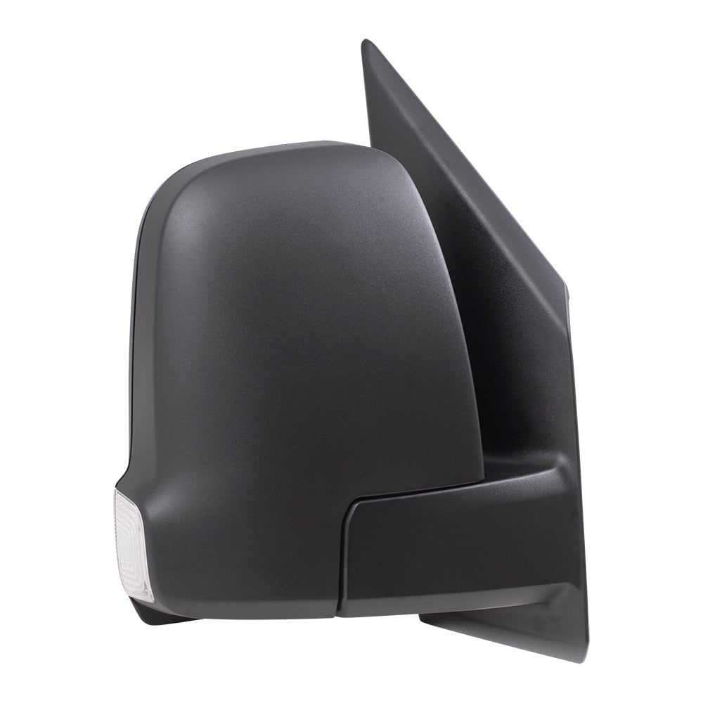 Brock Replacement Passenger Side Manual Mirror Textured Black W/Signal & Manual Fold W/O Heat, Camera & Blind Spot Detection Compatible with 2019-2020 Sprinter Cargo 1500/2500/3500 (907)