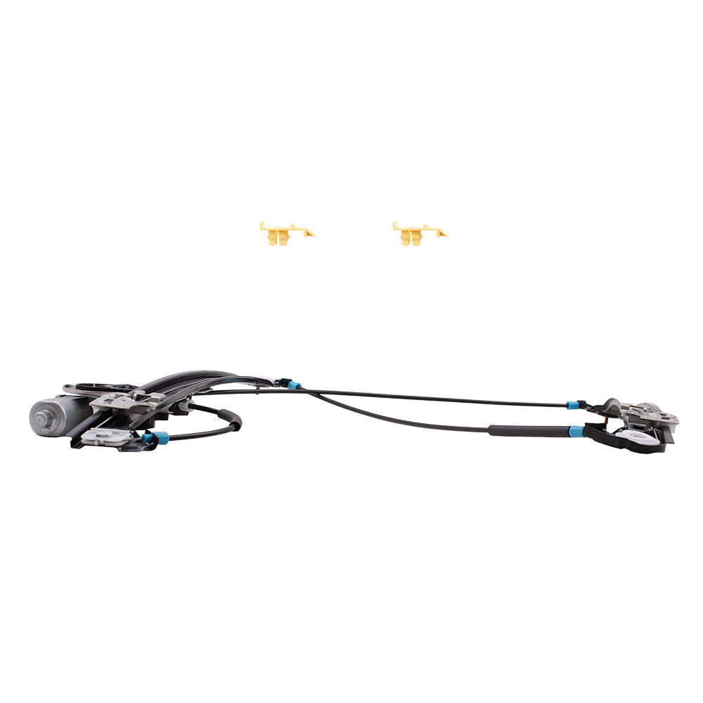 Brock Replacement Pair Front Power Window Regulators with Motors Compatible with 2000-2006 X5