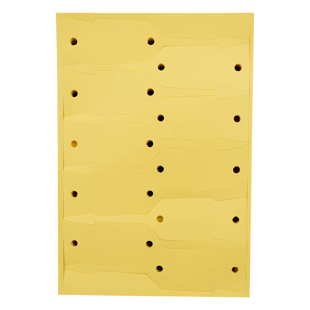 1000 Pc Box Yellow Vinyl Key Tags Tear Resistant Self-Locking Arrow 4 1/2x 3/4 for Auto Shop Repair Rental Dealership Taxi Limo Auction
