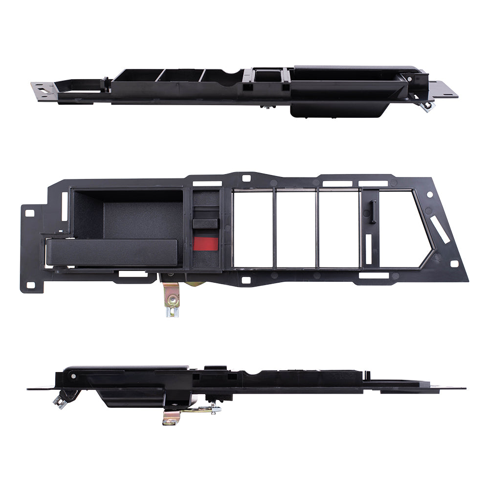 1990-1994 GM C/K Pickup Inside Door Handle With Black Base/Black Lever With Window & Lock Switches 4 Piece Set Front LH