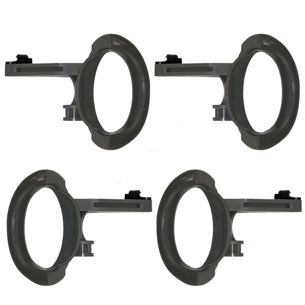 Brock Replacement 4 Piece Set of Inside Interior Door Handle Gray Levers with Hardware Repair Kits Compatible with 06-10 Commander 05-07 Liberty SUV