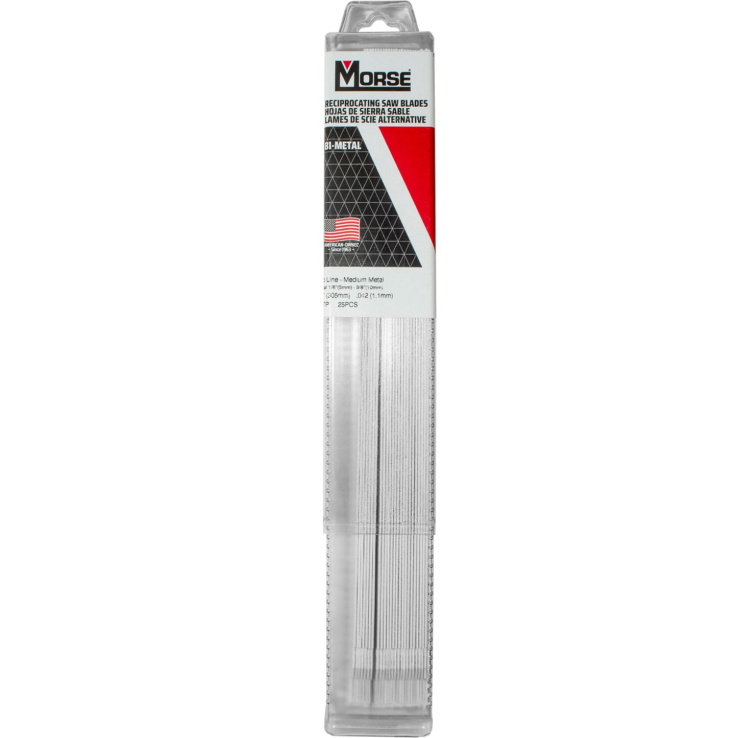 Morse Bi-Metal Pro Medium Metal Reciprocating Blade 12" X 1" X .042" 14TPI 25 PACK
