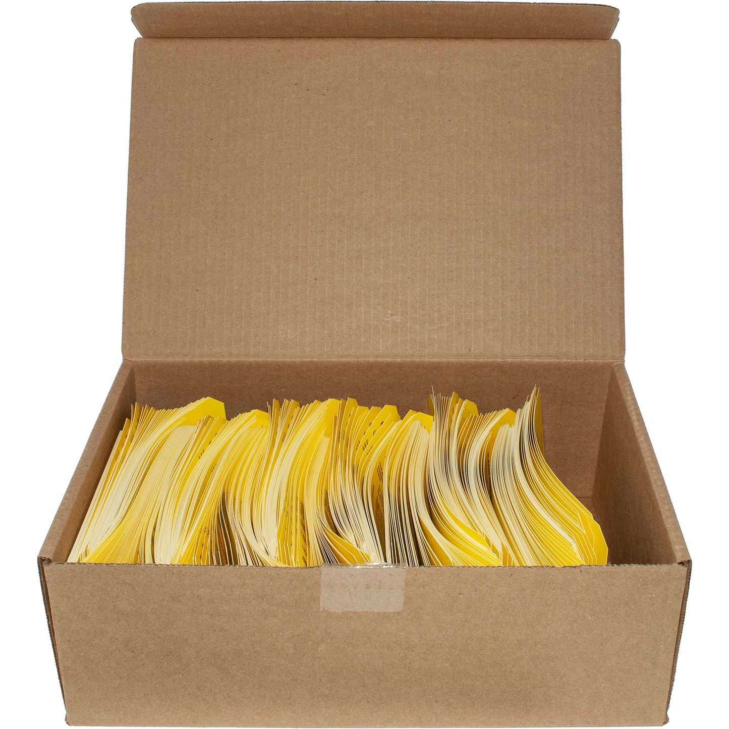 ‘USED ENGINE LIMITED WARRANTY & INSTALLATION PROCEDURES’ Parts Tag 7 1/4 Inch x 4 Inch Yellow Heavy Card Stock With Reinforced Eyelet - 500 Tags Per Box