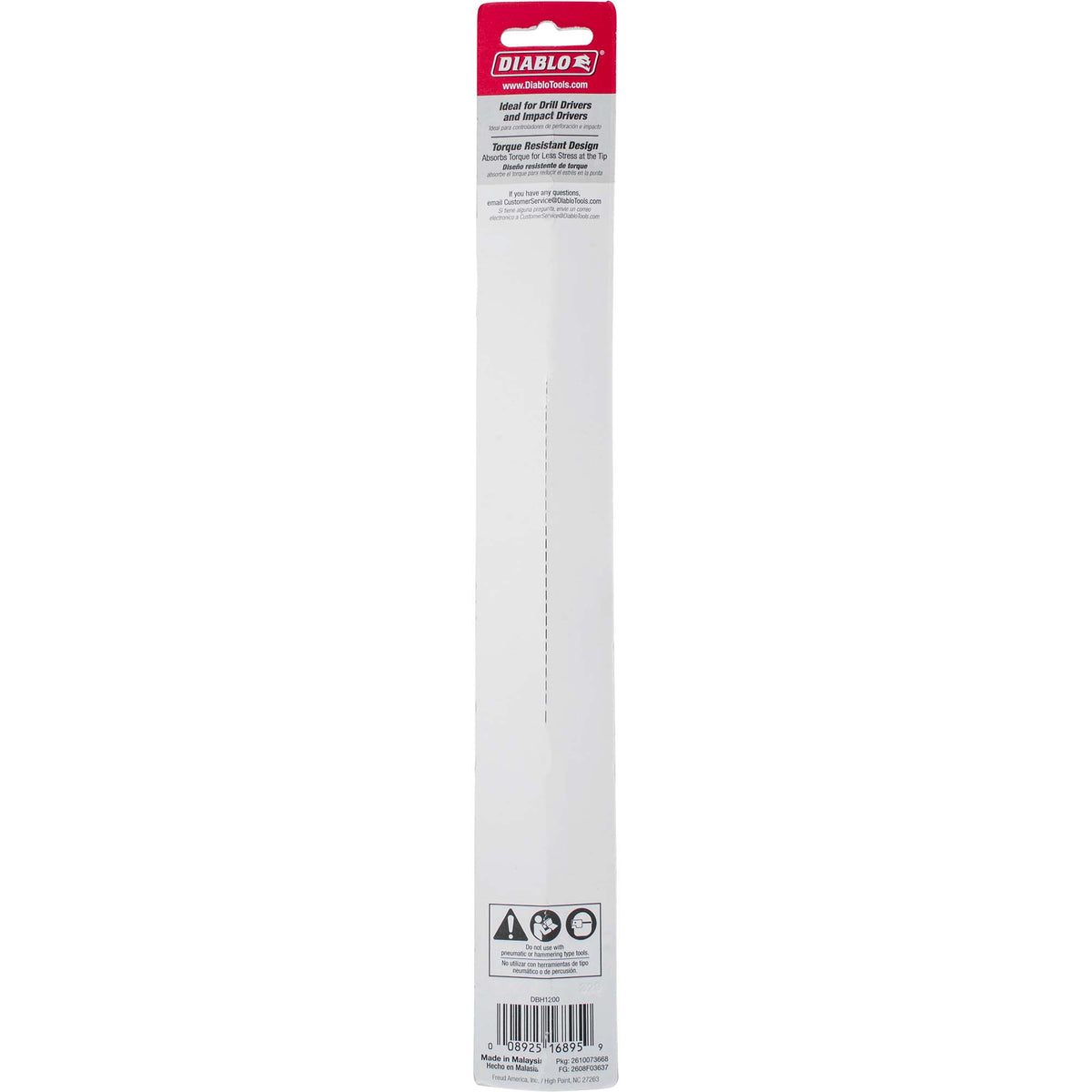 Diablo DBH1200 Magnetic Drive Bit Holder 1/4 Inch Hex x 12 Inches Long
