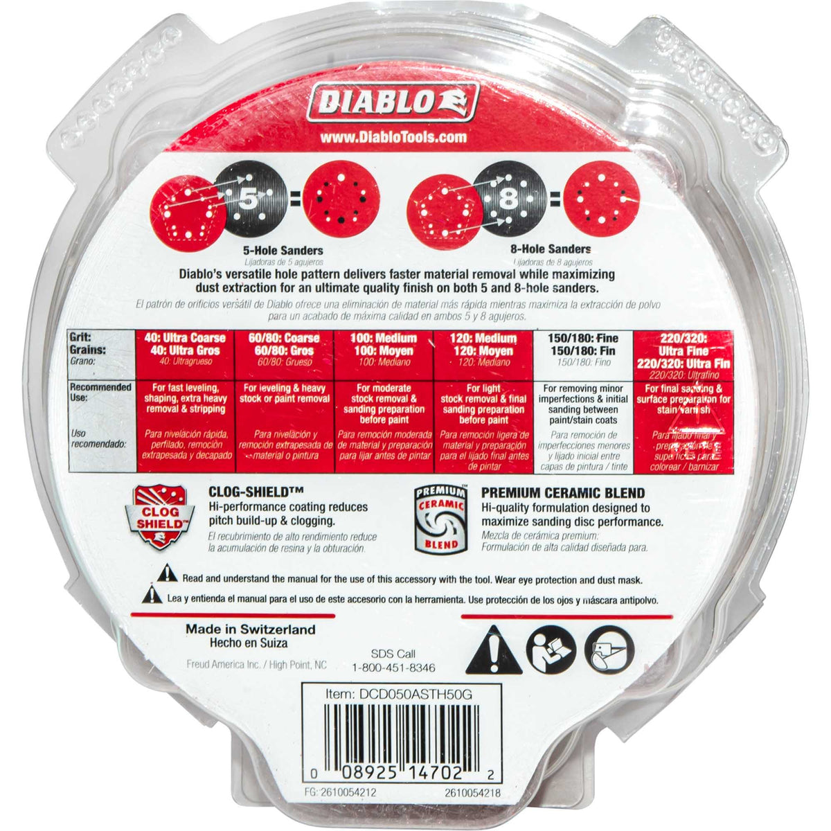 Diablo 5 Inch Assorted Hook-Lock Sanding Discs 50 Pack