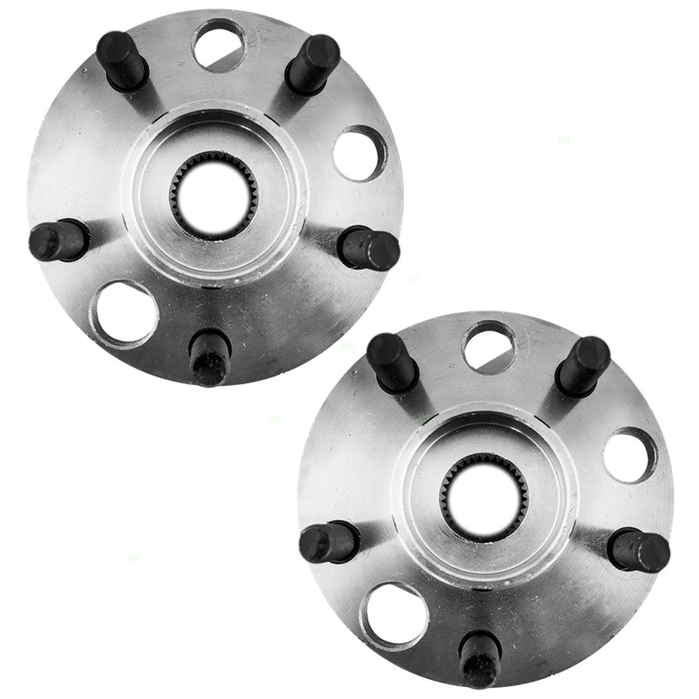 Brock Replacement Set Front Hubs and Wheel Bearings Compatible with 1984-2005 Cavalier with 12MM Attaching Bolts