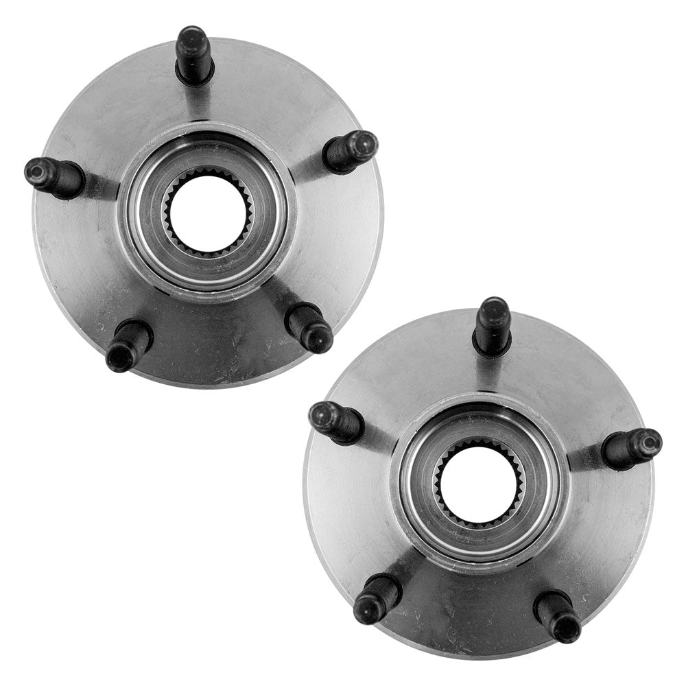 Brock Replacement Set Front Hubs and Wheel Bearings Compatible with Malibu/Maxx Malibu Classic G6 Aura HHR SS without ABS 15793213