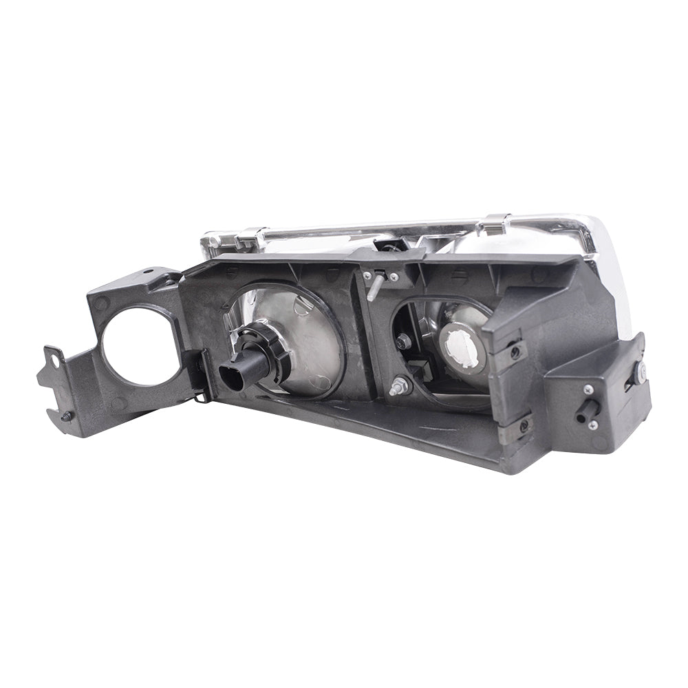 Brock Replacement Driver and Passenger Set Headlights Compatible with 1991-1996 Caprice Roadmaster Wagon 16519235 16519236