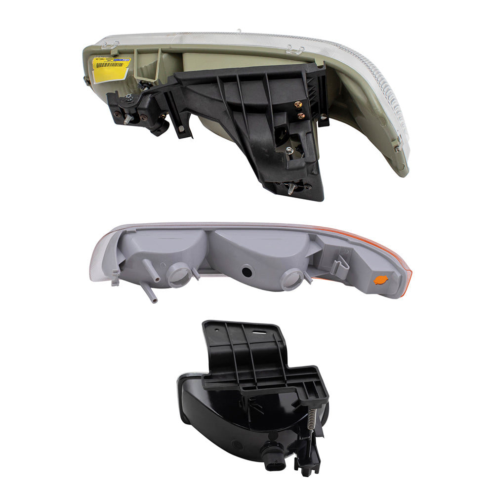 Headlights Replacement Fog Lights & Side Signal Marker Lights Compatible with 1999-2002 Silverado Pickup Truck
