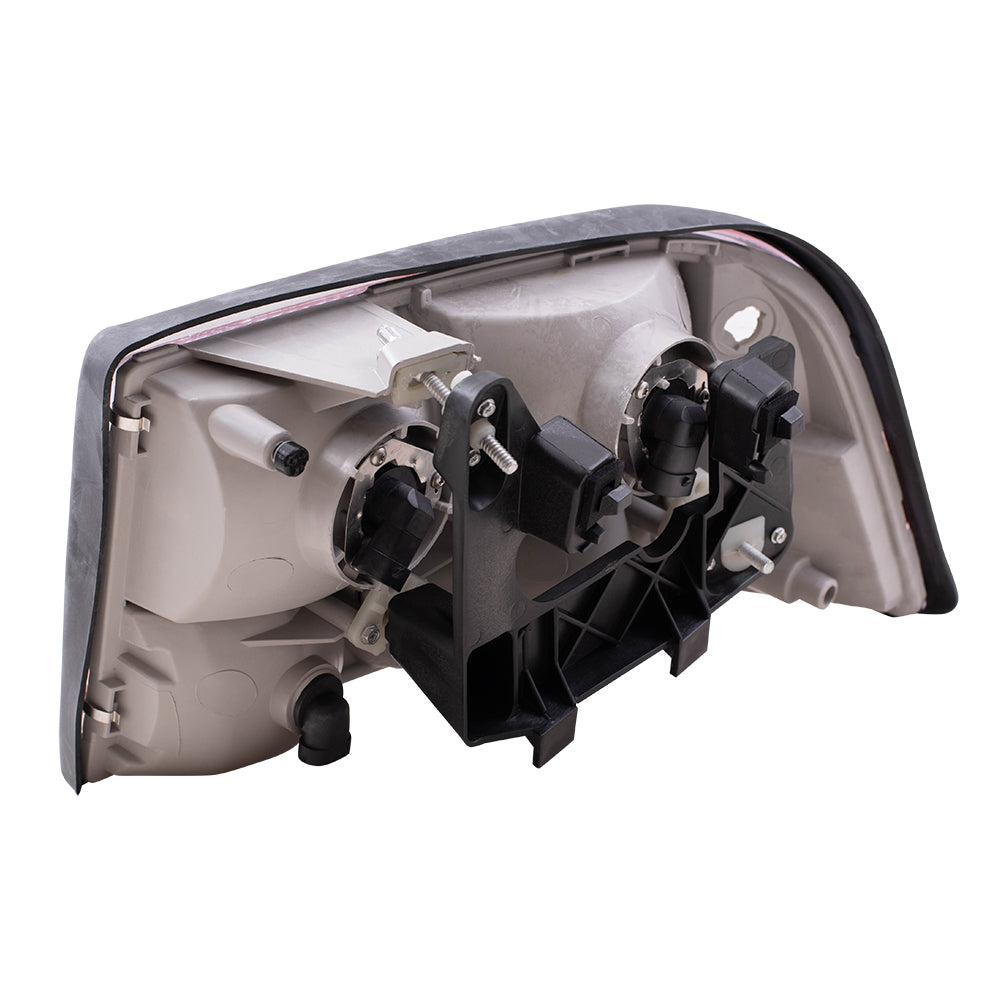 Brock Replacement Driver and Passenger Set Headlights with Fog Lamps Compatible with Jimmy Sonoma 16526225 16526226