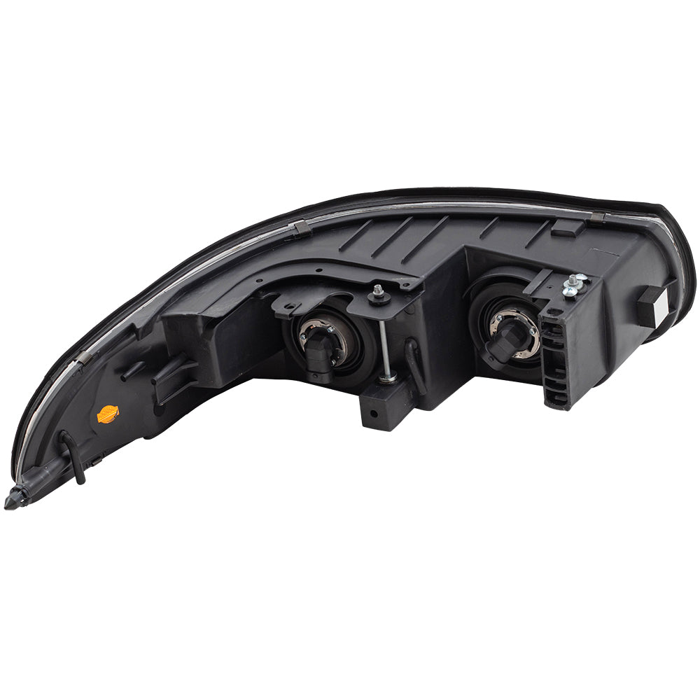 Brock Replacement Driver and Passenger Set Headlights Fluted High Beam Compatible with 2000-2005 LeSabre 19245377 19245370