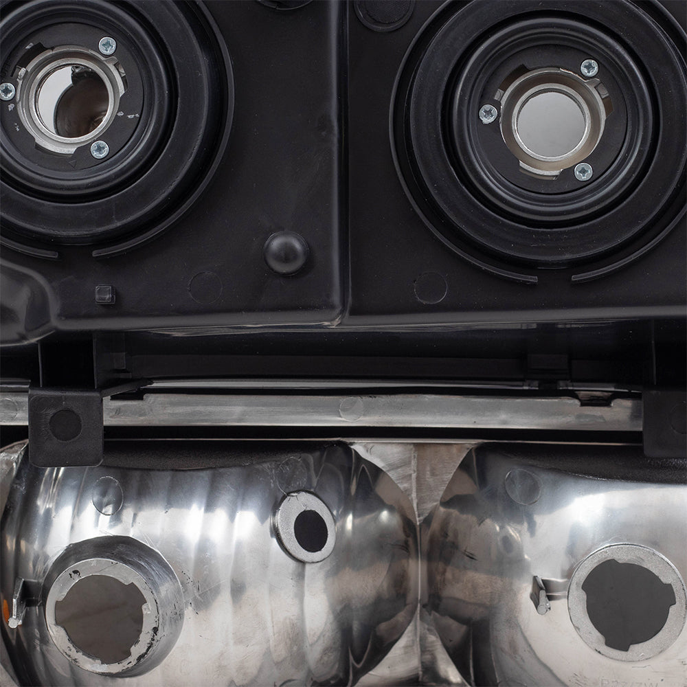 Brock Replacement Performance Set Headlights & Park Signal Lights with Chrome Bezels Compatible with 2003-2006 Avalanche Silverado Pickup Truck