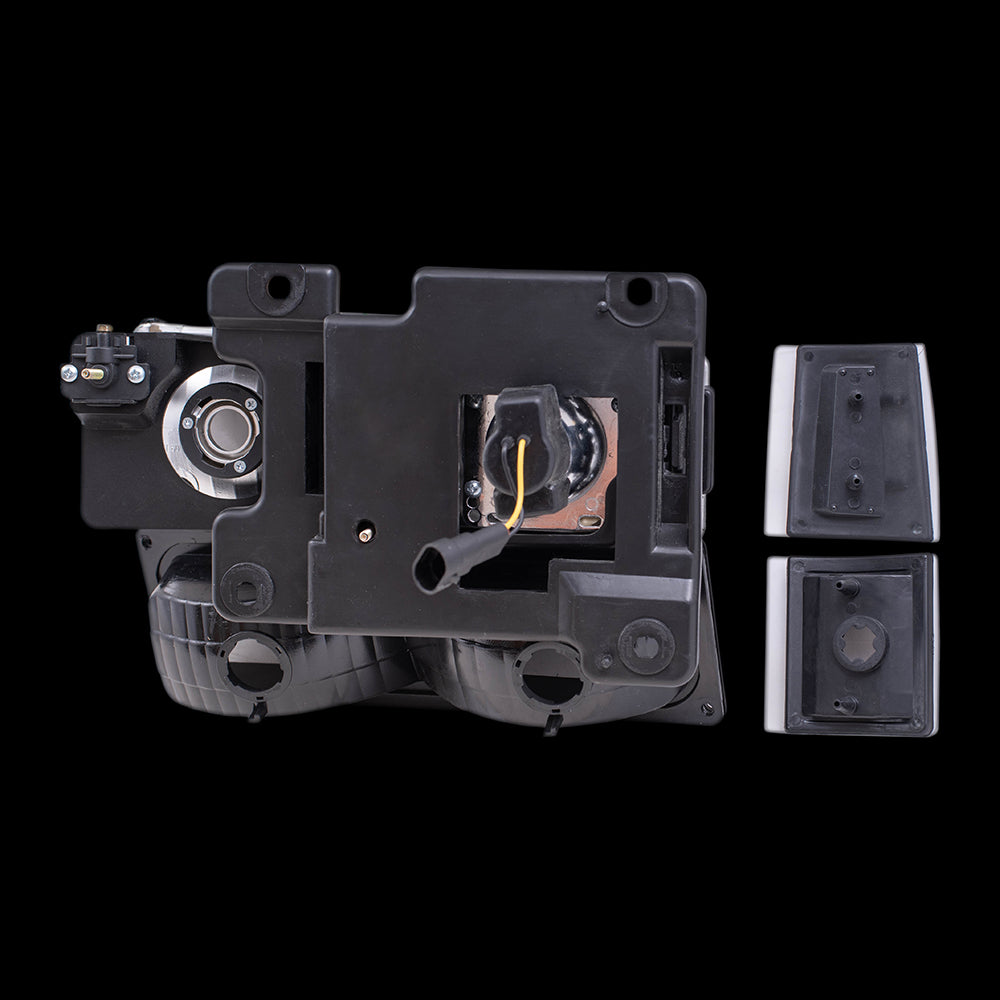 Brock Aftermarket Replacement Front Driver Left Passenger Right 8 Piece Composite Type Performance Light Set Compatible with 1994-2002 GMC C/K Pickup