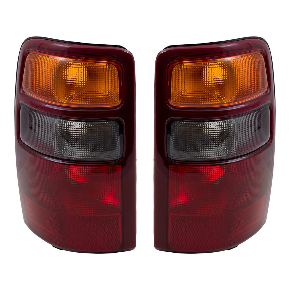 Brock Replacement Driver and Passenger Set Tail Lights Compatible with 2000-2003 Tahoe Yukon & Yukon XL Suburban 15198449 15224278