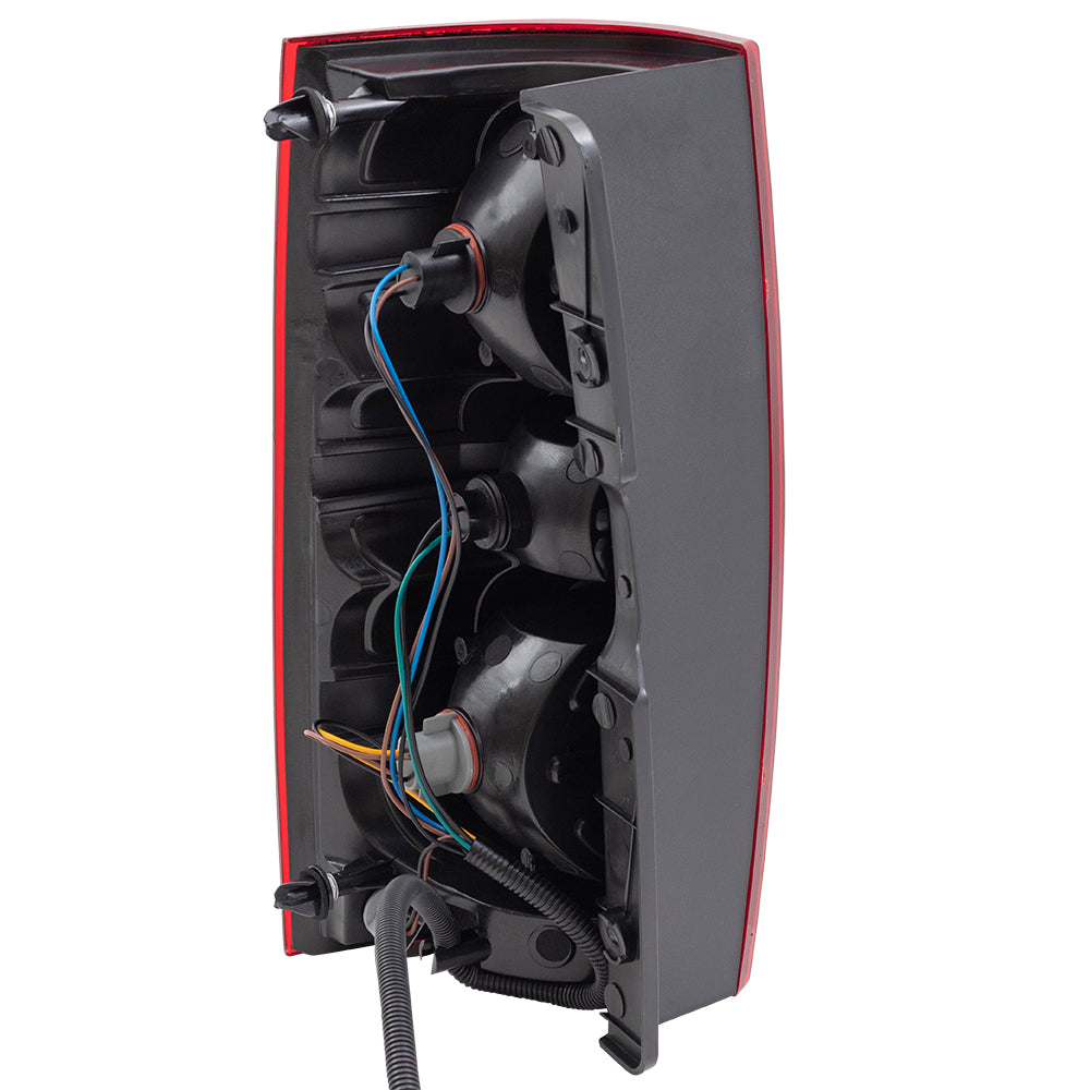 Brock Replacement Driver and Passenger Side Tail Light Assemblies without Hybrid Transmission Compatible with 2007-2014 Chevy Tahoe