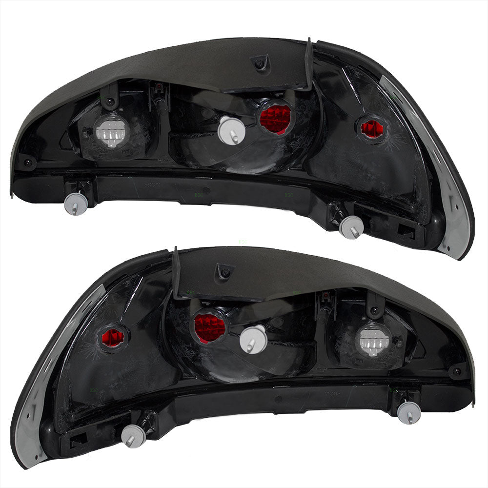 Brock Replacement Driver and Passenger Set Tail Lights Compatible with 1997-2003 Grand Prix 5978571 5978572