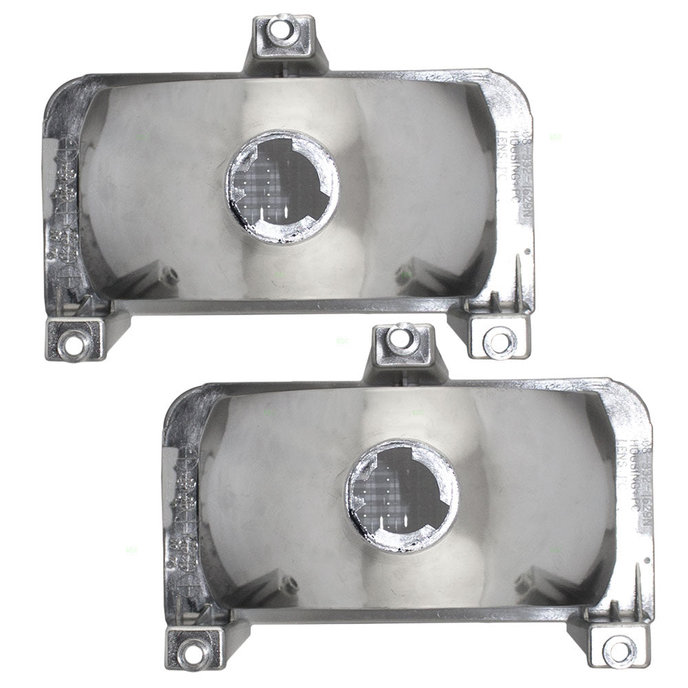 Brock Replacement Set Park Signal Front Marker Lights Compatible with 1983-1991 G30 G1500 G2500 P2500 P40 Van 915910