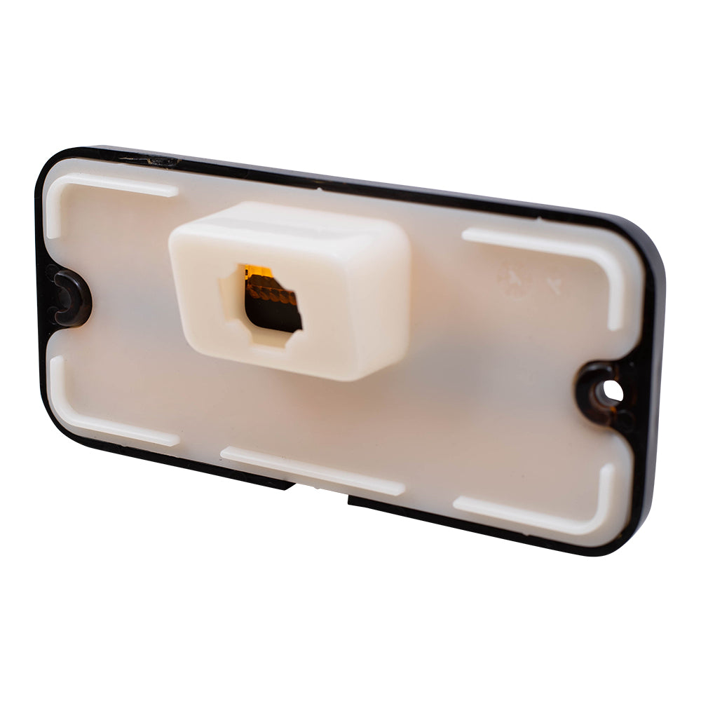 Brock Replacement Front Signal Side Marker Light with Chrome Trim Compatible with 1970-1972 C/K Suburban Pickup Truck